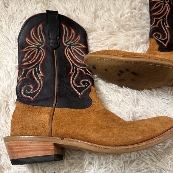 FENOGLIO BOOT CO. Rust Roughout Boots in brown size 10.5 - Picture 5 of 10